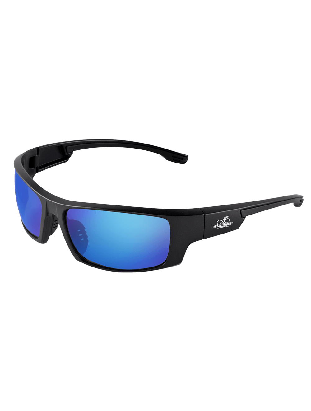 Swordfish® Blue Mirror Polarized Lens, Matte Black Frame Safety