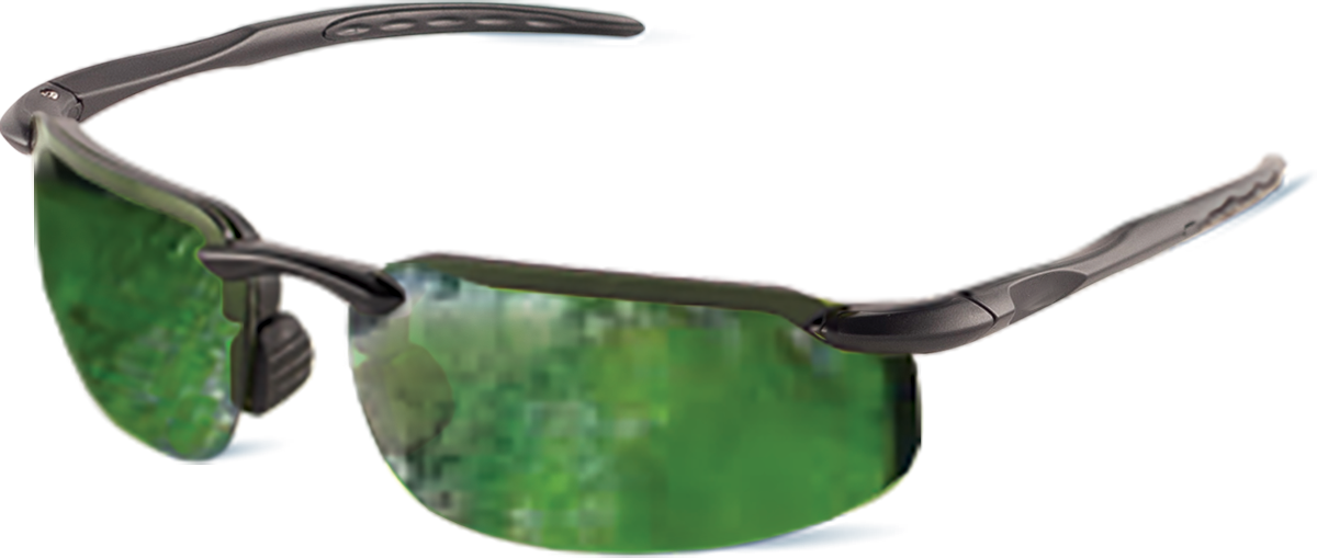 Swordfish® Green 4.9 Cal Rated Anti-Fog Lens, Matte Black Frame Safety Glasses - BH10616AF after Arc Flash Test